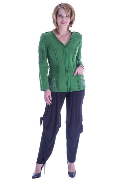 Bluza verde jerse  Liza Panait Liza Panait Online Boutique